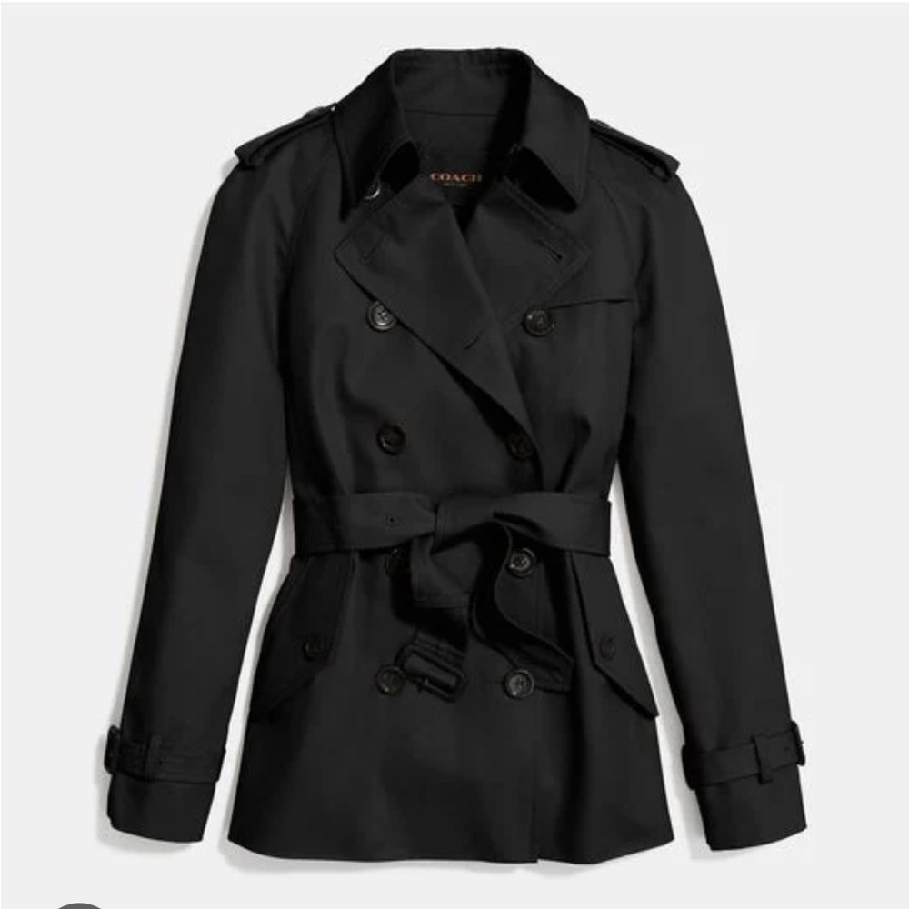Women’s Coach Black Trench Coat